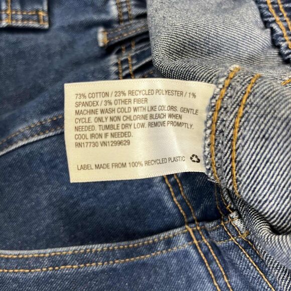 Knox Rose Jeans Women L Straight Leg Mid Rise Blue Stretch Denim Elastic Waist - Picture 5 of 8